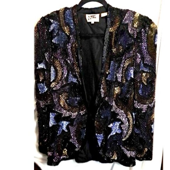 Niteline Jackets & Blazers - Vintage Womens Niteline Heavily Sequins Hundreds Jacket Size Large